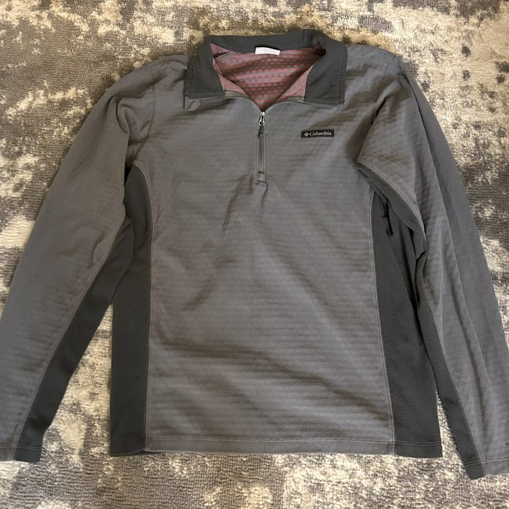 Columbia Sportswear Men's Gray Pullover Fleece Small